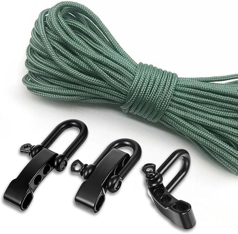 4 Pcs Paracord Bracelet Buckles, Metal D Ring Shackle Clasp for Outdoor Survival Bracelet Wrist, Screw Pin for Camping, Paracord Watch Band in Saudi Arabia