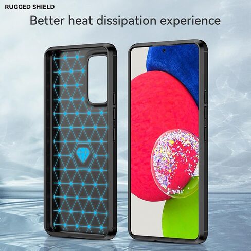 حافظة متوافقة مع غطاء هاتف Samsung Galaxy A33 5G Slim Fit مع ممتص للصدمات، حافظة هاتف من ألياف الكربون TPU - غمد واقي مطاطي ناعم مقاوم للخدش (أسود) in Saudi Arabia