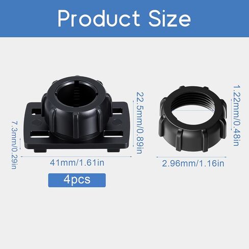 4 Pack Tightening Nut with 4 Button Lock Replacement 17mm Ball Joint Mount Socket Ball Joint Socket to 4-Button Lock Adapter Connector Base Support Mount Stand Bracket for Screen Holder Backup Camera in Saudi Arabia