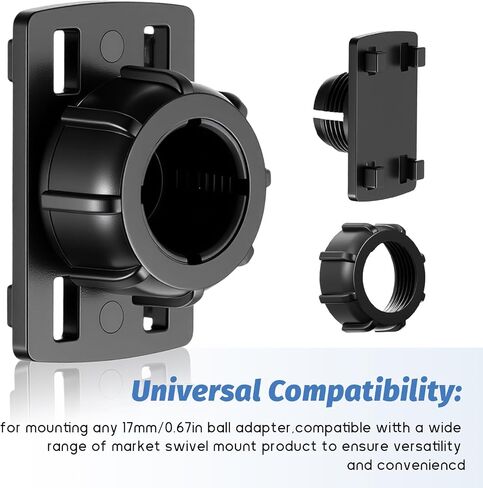 4 Pack Tightening Nut with 4 Button Lock Replacement 17mm Ball Joint Mount Socket Ball Joint Socket to 4-Button Lock Adapter Connector Base Support Mount Stand Bracket for Screen Holder Backup Camera in Saudi Arabia