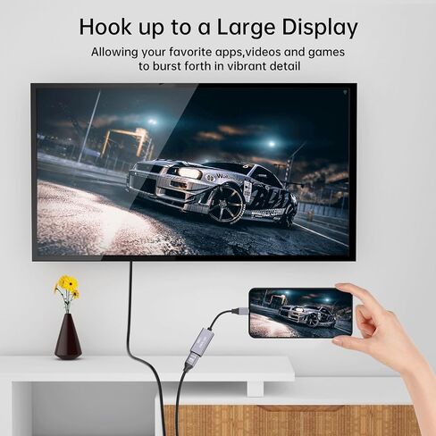 MT-VIKI USB Type C to HDMI 2.1 Adapter, USB C to HDMI 8K@60Hz & 4K@120Hz, 48Gbps, Type C Male (Thunderbolt 3/4) to HDMI Female Compatible with MacBook Pro/Air, iPad Pro/Air, Pixelbook, XPS,etc in Saudi Arabia