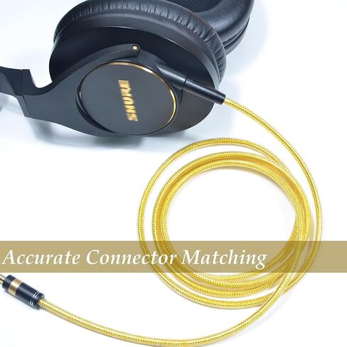 6N OFC مطلي بالفضة مع طبقة حماية معدنية 4.4 مم 3.5 مم كابل ترقية سماعة الرأس لـ SHURE SRH840A SRH440A (قابس 3.5 مم) in Kuwait