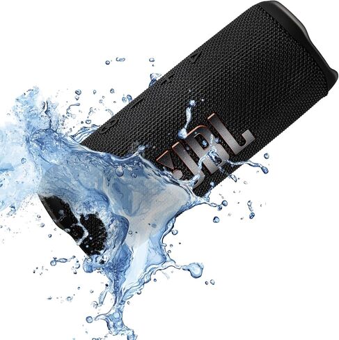 JBL Flip 6 Portable Wireless Speaker | Deep Bass Sound, IP67 Waterproof Rating | Bluetooth Audio for Outdoor, Travel, Beach, Hiking, and Home Use (Black) with Travel Case + Microfiber Cloth in Saudi Arabia