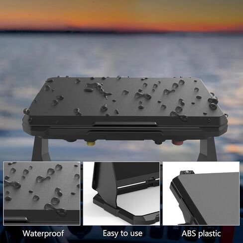 غطاء واقي من الشمس قابل للطي لجهاز Lowrance Elite FS 9 مكتشف الأسماك، بلاستيك ABS مقاوم للماء، واقي شاشة مكتشف الأسماك البحرية مع ظل مضاد للوهج (أسود) in Saudi Arabia