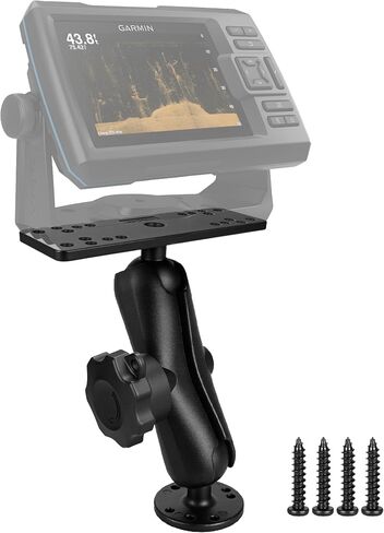 Aluminum Anti-Theft Knob Fish Finder Mount with 1.5" / C Size Ball, 5.9'' Long Arm Marine Electronic Mount,Saltwater Resistant Aluminum Bracket Compatible with Garmin, Lowrance and More in Kuwait