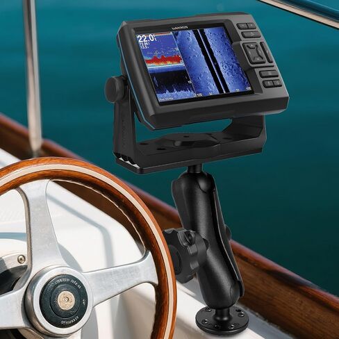 Aluminum Anti-Theft Knob Fish Finder Mount with 1.5" / C Size Ball, 5.9'' Long Arm Marine Electronic Mount,Saltwater Resistant Aluminum Bracket Compatible with Garmin, Lowrance and More in Kuwait