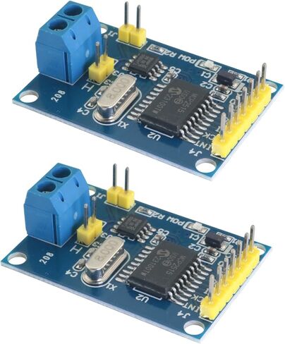 2PCS MCP2515 CAN Bus Module TJA1050 Receiver SPI Protocol 51 Microcontroller Program Example for Embedded Communications Teaching in Saudi Arabia