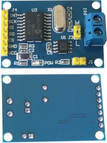 2PCS MCP2515 CAN Bus Module TJA1050 Receiver SPI Protocol 51 Microcontroller Program Example for Embedded Communications Teaching in Saudi Arabia