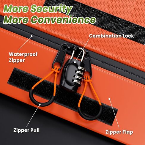 حامل حقائب شحن على سطح السيارة بطول 21 قدم مكعب، حقيبة أمتعة ناعمة على السطح لجميع المركبات مع/بدون حامل - مع سحاب مقاوم للماء، حصيرة مضادة للانزلاق، قفل الأمتعة، حقيبة تخزين، خطافات للباب in Kuwait