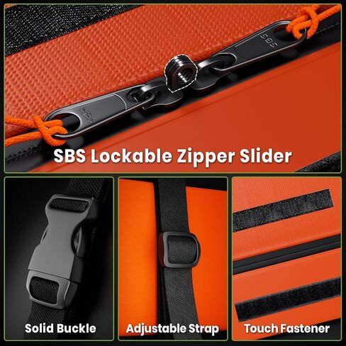 حامل حقائب شحن على سطح السيارة بطول 21 قدم مكعب، حقيبة أمتعة ناعمة على السطح لجميع المركبات مع/بدون حامل - مع سحاب مقاوم للماء، حصيرة مضادة للانزلاق، قفل الأمتعة، حقيبة تخزين، خطافات للباب in Kuwait