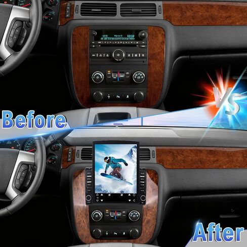 Android 14 Double Din Car Stereo ترقية راديو لسيارة شيفروليه أفالانش 2007-2013، 9.7 بوصة شاشة لمس لاسلكية Carplay Android Auto GPS WiFi Bluetooth RDS DSP SWC Mirrorlink Mic كاميرا احتياطية in Saudi Arabia