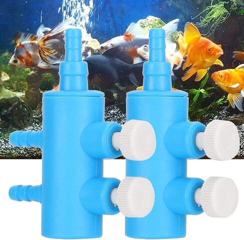 2Pcs Aquarium Air Control Lever Valve, Distributor Splitter Airline Tube Connector aquarium Air Tubing Airline Tubing Aquarium Air Pump Accessories for Fish (2 Way) in Saudi Arabia