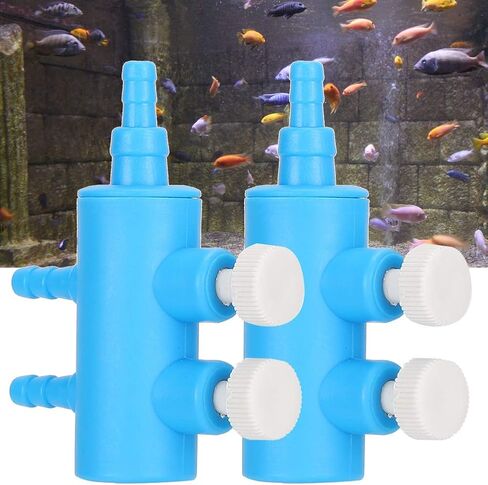 2Pcs Aquarium Air Control Lever Valve, Distributor Splitter Airline Tube Connector aquarium Air Tubing Airline Tubing Aquarium Air Pump Accessories for Fish (2 Way) in Saudi Arabia