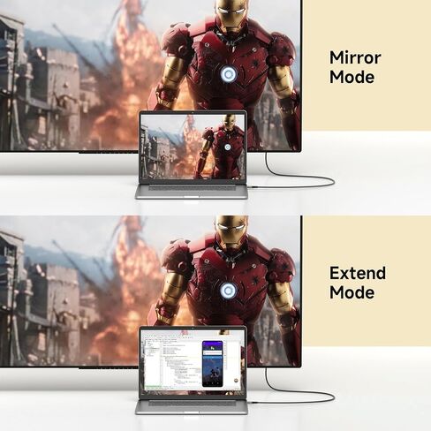 USB C to HDMI Cable 1.5ft, [4K, High-Speed], USB Type C to HDMI Cord [Thunderbolt 3/4 Compatible] for iPhone 16 15 Pro Max Plus, MacBook iPad Pro/Air,Samsung S25 S24 S23 S22 S21 S20 S10 Surface Switch in Kuwait