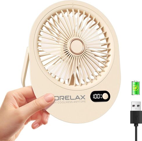 Jancane USB Desk Fan,3 IN 1 Rechargeable Small Portable Fan,180° Folding 6 Speeds Strong Wind Mini Personal Desktop Fan, Table Fans for Office/Bedroom, Gifts for Women/Men/girls (Green) in Saudi Arabia