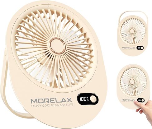 Jancane USB Desk Fan,3 IN 1 Rechargeable Small Portable Fan,180° Folding 6 Speeds Strong Wind Mini Personal Desktop Fan, Table Fans for Office/Bedroom, Gifts for Women/Men/girls (Green) in Saudi Arabia