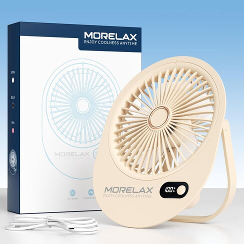 Jancane USB Desk Fan,3 IN 1 Rechargeable Small Portable Fan,180° Folding 6 Speeds Strong Wind Mini Personal Desktop Fan, Table Fans for Office/Bedroom, Gifts for Women/Men/girls (Green) in Saudi Arabia