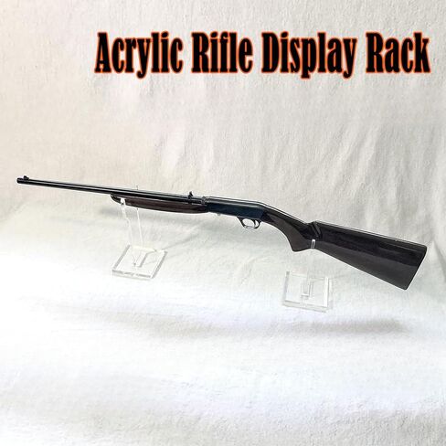 1 Pack Rifle Display Stand, Long Gun & Pistol Rack, Acrylic, Vertical Gun Display Stand (6+8 inch) in Saudi Arabia