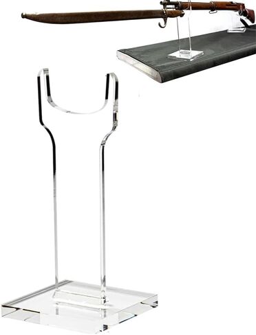 1 Pack Rifle Display Stand, Long Gun & Pistol Rack, Acrylic, Vertical Gun Display Stand (6+8 inch) in Saudi Arabia
