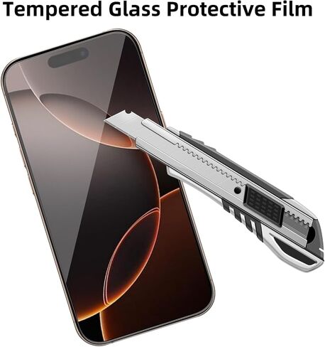 [4 Pack Glass Screen Protector Compatible for iPhone 16 Pro [9H Hardness]-HD Screen Tempered Glass, Scratch Resistant, Easy Install [Case Friendly] [Bubble Free] in Saudi Arabia