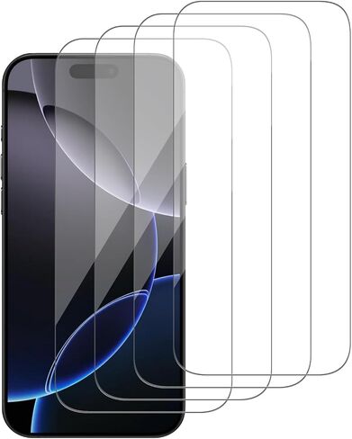 [4 Pack Glass Screen Protector Compatible for iPhone 16 Pro [9H Hardness]-HD Screen Tempered Glass, Scratch Resistant, Easy Install [Case Friendly] [Bubble Free] in Saudi Arabia