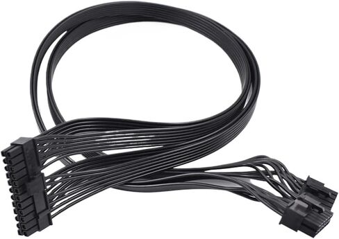 18 دبوس + 10 دبوس إلى 24 دبوس ATX PSU كابل محول الطاقة لإمدادات الطاقة الموسمية 60 سم (أبيض) in Saudi Arabia