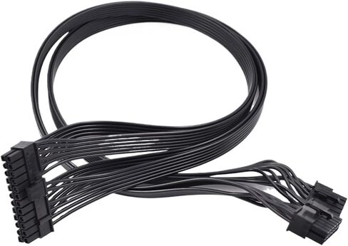 18 دبوس + 10 دبوس إلى 24 دبوس ATX PSU كابل محول الطاقة لإمدادات الطاقة الموسمية 60 سم (أبيض) in Saudi Arabia