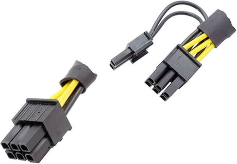 محول PCIe 6 Pin إلى 8 Pin لوحدات PSU CoolerMaster و Thermaltake مع منفذ 6Pin، 6P ذكر إلى 8 Pin (6+2) كابل PCI 30 سم (30 سم) in Saudi Arabia