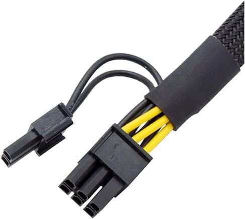 محول PCIe 6 Pin إلى 8 Pin لوحدات PSU CoolerMaster و Thermaltake مع منفذ 6Pin، 6P ذكر إلى 8 Pin (6+2) كابل PCI 30 سم (30 سم) in Saudi Arabia