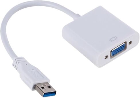 محول عرض فيديو USB 3.0 إلى V/GA ​​1080P كابل محول خارجي متعدد الشاشات لجهاز العرض M>oni>tor PC 7/8 (أسود) in Saudi Arabia