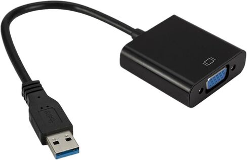 محول عرض فيديو USB 3.0 إلى V/GA ​​1080P كابل محول خارجي متعدد الشاشات لجهاز العرض M>oni>tor PC 7/8 (أسود) in Saudi Arabia