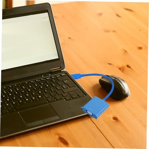 كابل محول USB إلى VGA، محول عرض فيديو خارجي أزرق لإعداد الشاشة المزدوجة، يدعم الكمبيوتر الشخصي، لا حاجة إلى طاقة خارجية، متوافق مع USB والمنافذ in Kuwait