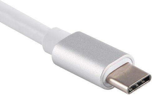 محول Bewinner USB 3.1 Type C ذو وجهين إلى VGA من الألومنيوم خفيف الوزن لعرض المرآة مقاس 12 بوصة، لون ذهبي (فضي) in Saudi Arabia