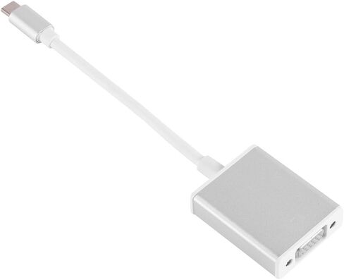 محول Bewinner USB 3.1 Type C ذو وجهين إلى VGA من الألومنيوم خفيف الوزن لعرض المرآة مقاس 12 بوصة، لون ذهبي (فضي) in Saudi Arabia