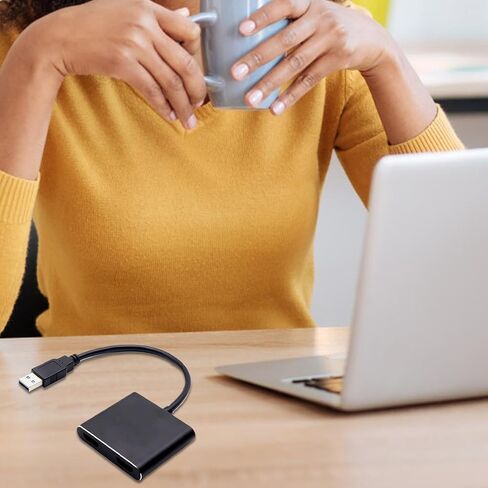 محول USB إلى HD - محول عرض USB - ناقل إشارة موصل التوصيل والتشغيل 1920X1080 للمنزل المكتبي والكمبيوتر المحمول والكمبيوتر المحمول in Kuwait