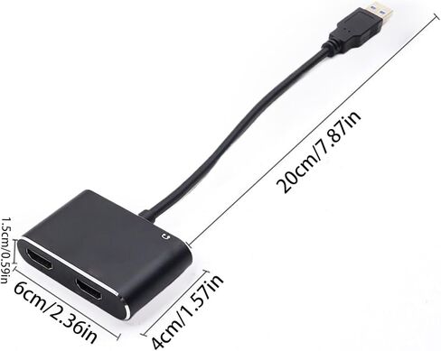 محول USB إلى HD - محول عرض USB - ناقل إشارة موصل التوصيل والتشغيل 1920X1080 للمنزل المكتبي والكمبيوتر المحمول والكمبيوتر المحمول in Kuwait