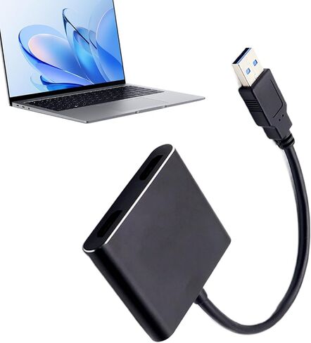 محول USB إلى HD - محول عرض USB - ناقل إشارة موصل التوصيل والتشغيل 1920X1080 للمنزل المكتبي والكمبيوتر المحمول والكمبيوتر المحمول in Kuwait