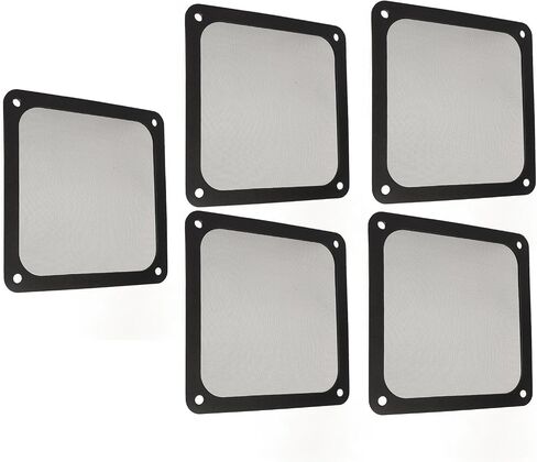 Dust Filter PC 120mm, Magnetic Frame Fan Dust Mesh PC Cooler Filter Dustproofs Computer Fan Grills(Nylon, 5pcs, Black) (Black) in Kuwait