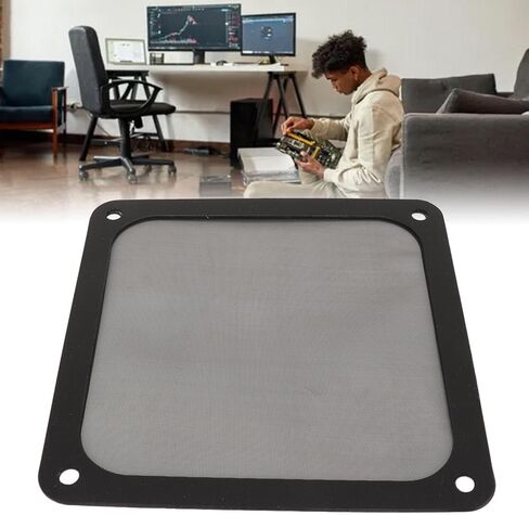 Dust Filter PC 120mm, Magnetic Frame Fan Dust Mesh PC Cooler Filter Dustproofs Computer Fan Grills(Nylon, 5pcs, Black) (Black) in Kuwait