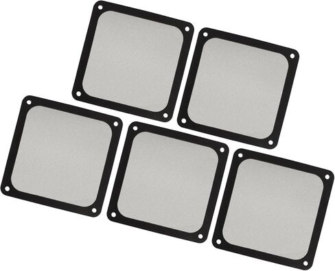 Dust Filter PC 120mm, Magnetic Frame Fan Dust Mesh PC Cooler Filter Dustproofs Computer Fan Grills(Nylon, 5pcs, Black) (Black) in Kuwait