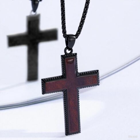 Cross Necklace 925 Sterling Silver Cross Pendant Necklace Christian Jewelry Catholic Gift for Men Women in Saudi Arabia