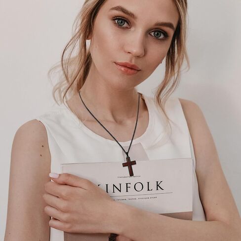 Cross Necklace 925 Sterling Silver Cross Pendant Necklace Christian Jewelry Catholic Gift for Men Women in Saudi Arabia