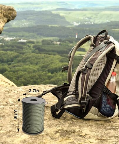 1000 LBS Paracord Rope 4MM Outdoor Survival Rope 12 Strand Parachute Cords for Camping, Hammock, Clothsline, Hiking, Fishing, Survival Braceletand Survival in Saudi Arabia