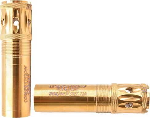 Carlsons Choke Tubes 12 Gauge for Beretta Benelli Mobil | Stainless Steel | Gold Competition Target Ported Sporting Clays Choke Tube | Made in USA in Saudi Arabia