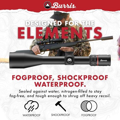 Burris Optics Fullfield 6-24x50mm Hunting RifleScopes, 30mm Tube, Ballistic E3 Reticle, Rear Focal Plane, Waterproof, Shockproof, Forever Warranty in Saudi Arabia