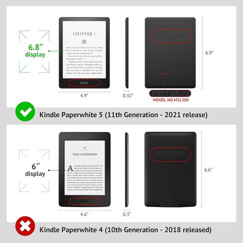 حافظة Ayotu لجهاز Kindle Paperwhite الجيل الحادي عشر 2021 مقاس 6.8 بوصة وإصدار Kindle Paperwhite Signature Edition، غطاء قماش مع تنبيه/غفو تلقائي، أزرق in Kuwait