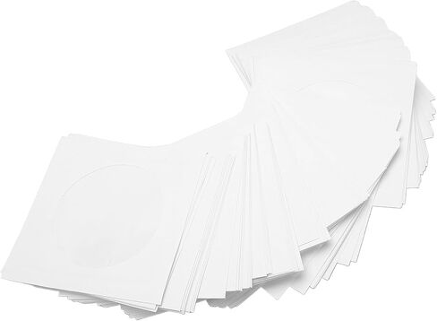CHICIRIS Durable CD DVD Paper Sleeves Envelopes with Flap for 8cm Miniature Discs, Easy to Label 100 Pack for Disc Storage in Saudi Arabia