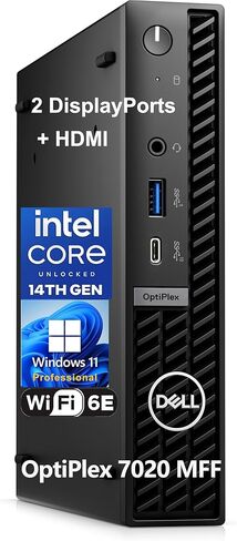 Dell OptiPlex 7020 MFF Mini Desktop, 7000 Micro Business Computer, 14th Gen Intel 14-Core i5-14500T (Beat i7-13700T), 32GB DDR5 RAM, 1TB PCIe SSD, WiFi 6E, 2 DisplayPorts + HDMI, Windows 11 Pro in Saudi Arabia