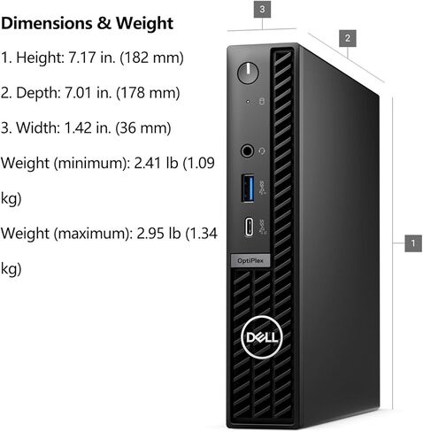 Dell OptiPlex 7020 MFF Mini Desktop, 7000 Micro Business Computer, 14th Gen Intel 14-Core i5-14500T (Beat i7-13700T), 32GB DDR5 RAM, 1TB PCIe SSD, WiFi 6E, 2 DisplayPorts + HDMI, Windows 11 Pro in Saudi Arabia