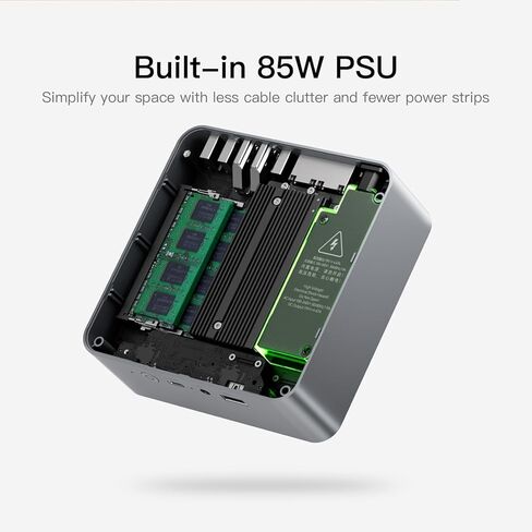 كمبيوتر صغير Beelink AI SER9 مع كمبيوتر صغير AMD Ryzen AI 9 HX 370 (12C/24T، حتى 5.1 جيجاهرتز)، 32 جيجابايت LPDDR5X 1 تيرابايت PCIe4.0 x4 SSD، AI PC 4K UHD شاشة ثلاثية HDMI/DP1.4/USB4/MIC/ مكبرات الصوت/واي فاي 6/BT5.2/2.5 جيجابت في الثانية in Kuwait